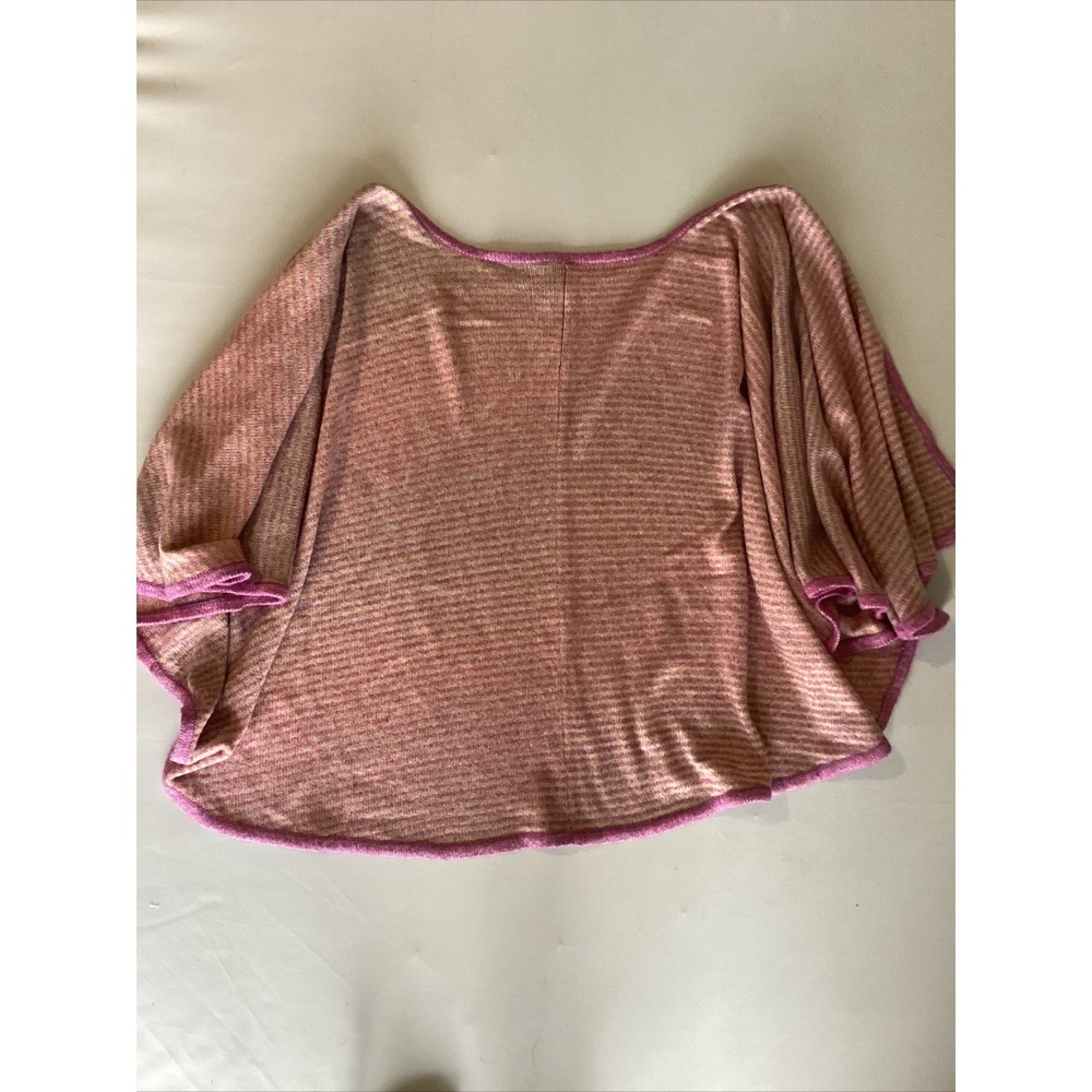Cabi Sweater Womens One Size Pink Gray Open Poncho Phoebe Buffalo Cottage Core A - Picture 5 of 7